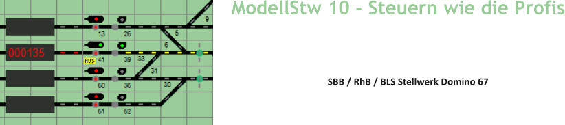 ModellStw 10 - Steuern wie die Profis SBB / RhB / BLS Stellwerk Domino 67