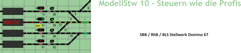 ModellStw 10 - Steuern wie die Profis SBB / RhB / BLS Stellwerk Domino 67